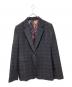 PAUL SMITH (ポールスミス) 裏地総柄チェックセットアップスーツ ブラック×レッド サイズ:42：18000円