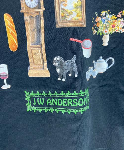 J.W.ANDERSON（ジェイダブリューアンダーソン）J.W.ANDERSON (ジェイダブリューアンダーソン) プリントTシャツ ブラック サイズ:Mの古着・服飾アイテム
