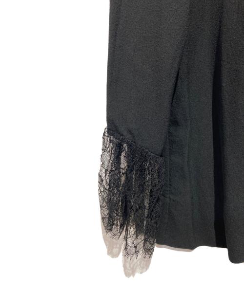 THIRD MAGAZINE（サードマガジン）THIRD MAGAZINE (サードマガジン) 襟レースシルクジョーゼットブラウス ブラック サイズ:1の古着・服飾アイテム