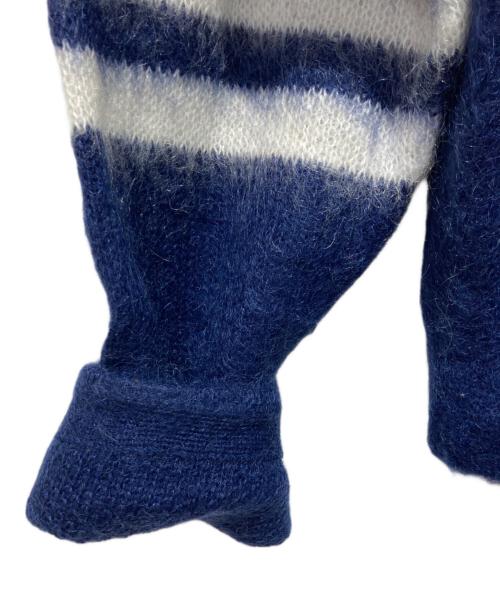 KOWGA（コウガ）KOWGA (コウガ) フットボール モヘヤ ニット ネイビー サイズ:Fの古着・服飾アイテム