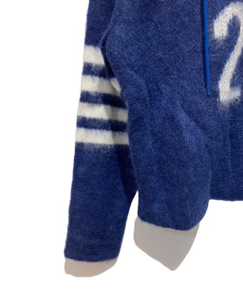 KOWGA（コウガ）KOWGA (コウガ) フットボール モヘヤ ニット ネイビー サイズ:Fの古着・服飾アイテム