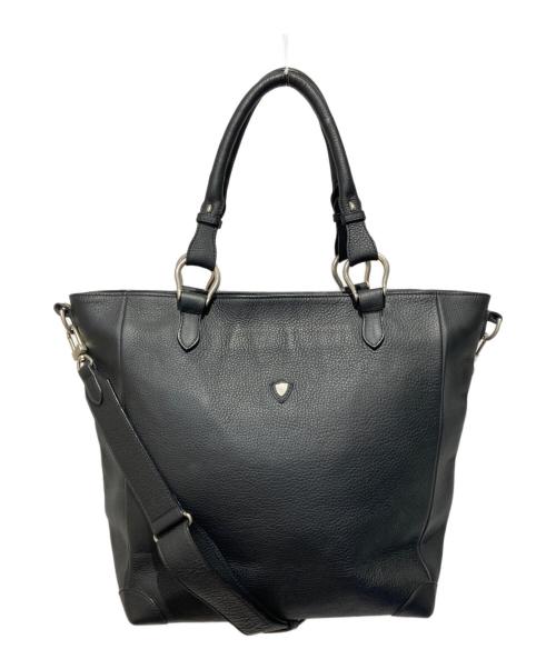 CHAMBORD SELLIER（シャンボール セリエ）CHAMBORD SELLIER (シャンボール セリエ) レザー2WAYショルダーバッグ ブラックの古着・服飾アイテム