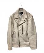 AVIREXアヴィレックス）の古着「ライダースジャケット」｜ベージュ