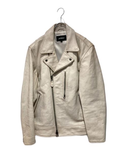 AVIREX（アヴィレックス）AVIREX (アヴィレックス) ライダースジャケット ベージュ サイズ:XLの古着・服飾アイテム