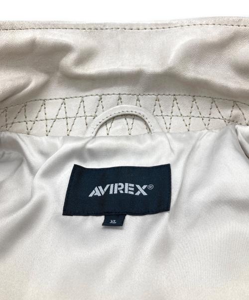 AVIREX（アヴィレックス）AVIREX (アヴィレックス) ライダースジャケット ベージュ サイズ:XLの古着・服飾アイテム