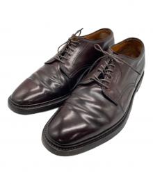 Alden×SHIPS（オールデン×シップス）の古着「コードバン プレーントゥ レザーシューズ」｜バーガンディー