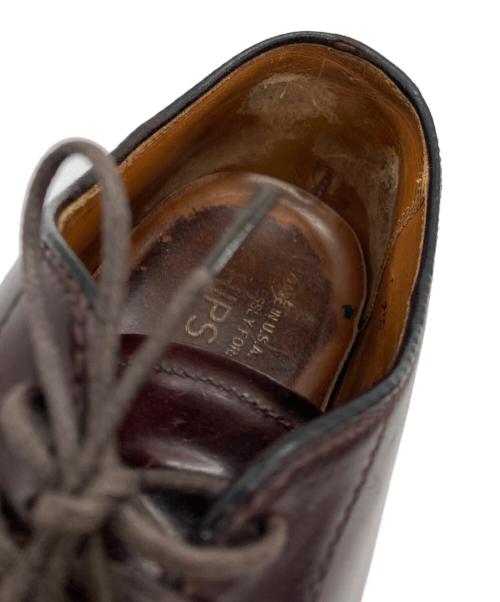 Alden（オールデン）ALDEN (オールデン) SHIPS (シップス) コードバン プレーントゥ レザーシューズ バーガンディー サイズ:8　1/2Eの古着・服飾アイテム