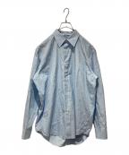 AURALEEオーラリー）の古着「SUVIN HIGH COUNT CLOTH STRIPE SHIRT」｜ブルー
