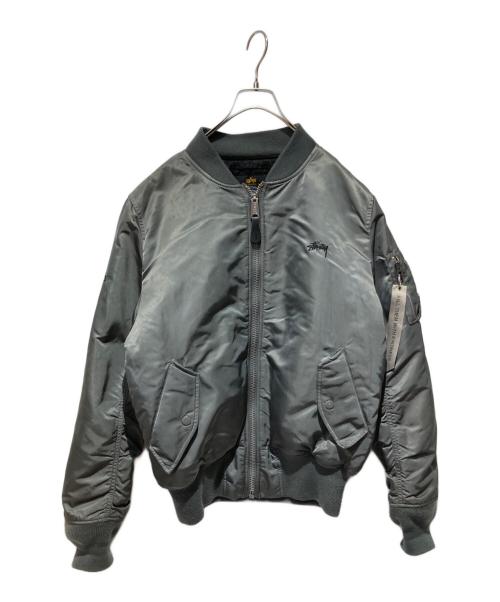 ALPHA（アルファ）ALPHA (アルファ) stussy (ステューシー) 35周年MA-1ジャケット オリーブ サイズ:Mの古着・服飾アイテム