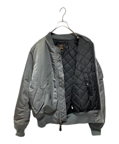 ALPHA（アルファ）ALPHA (アルファ) stussy (ステューシー) 35周年MA-1ジャケット オリーブ サイズ:Mの古着・服飾アイテム
