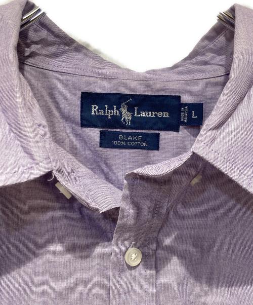 POLO RALPH LAUREN（ポロ・ラルフローレン）POLO RALPH LAUREN (ポロ・ラルフローレン) S/Sボタンダウンシャツ パープル サイズ:Ｌの古着・服飾アイテム