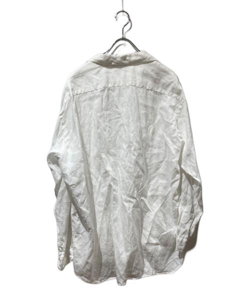 EDIFICE（エディフィス）EDIFICE (エディフィス) リネンスッキパーシャツ ホワイト サイズ:Lの古着・服飾アイテム