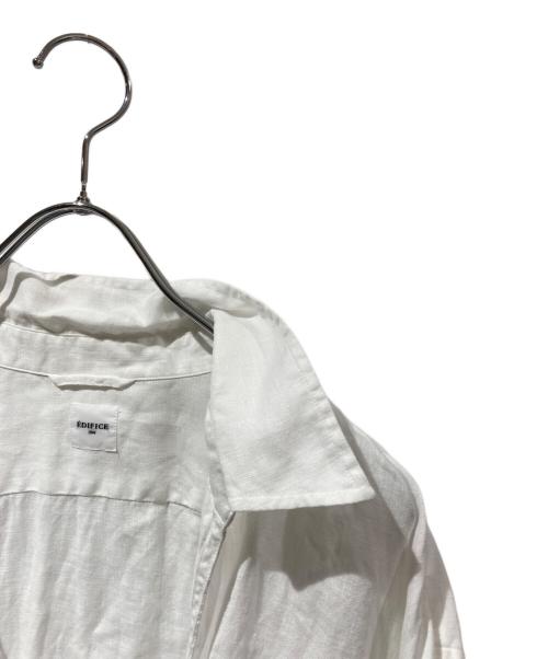 EDIFICE（エディフィス）EDIFICE (エディフィス) リネンスッキパーシャツ ホワイト サイズ:Lの古着・服飾アイテム