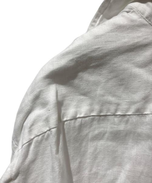 EDIFICE（エディフィス）EDIFICE (エディフィス) リネンスッキパーシャツ ホワイト サイズ:Lの古着・服飾アイテム