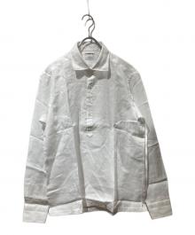 FAIRFAX（フェアファックス）の古着「リネンポルオーバーシャツ」｜ホワイト