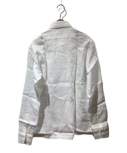 FAIRFAX（フェアファックス）FAIRFAX (フェアファックス) リネンポルオーバーシャツ ホワイト サイズ:Lの古着・服飾アイテム