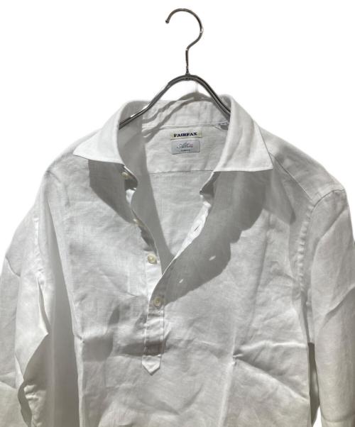 FAIRFAX（フェアファックス）FAIRFAX (フェアファックス) リネンポルオーバーシャツ ホワイト サイズ:Lの古着・服飾アイテム