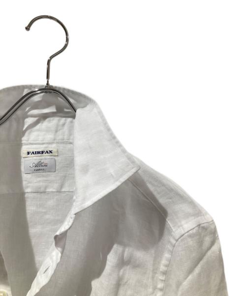 FAIRFAX（フェアファックス）FAIRFAX (フェアファックス) リネンポルオーバーシャツ ホワイト サイズ:Lの古着・服飾アイテム