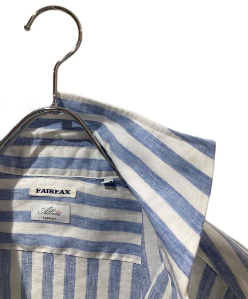 FAIRFAX（フェアファックス）FAIRFAX (フェアファックス) リネンストライプシャツ ホワイト×スカイブルー サイズ:Lの古着・服飾アイテム