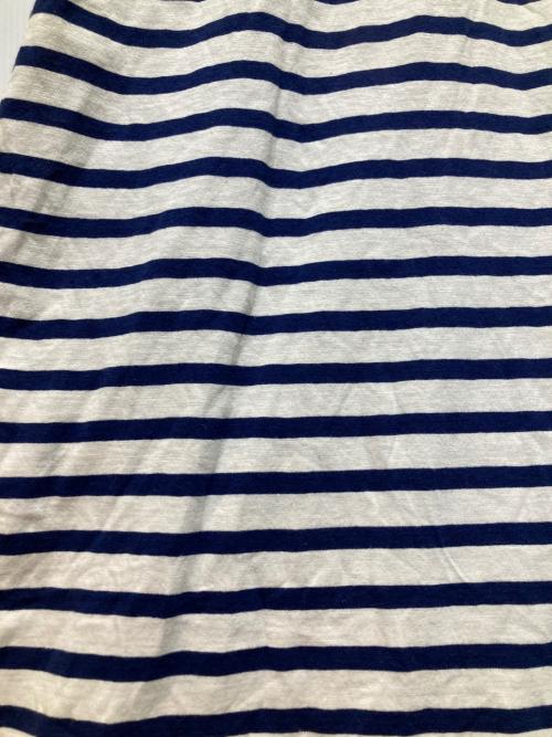 45R（フォーティファイブ・アール）45R (フォーティファイブ・アール) バスクボーダー天竺のヨックネックドレス ホワイト サイズ:Lの古着・服飾アイテム