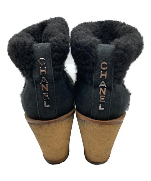 CHANEL（シャネル）CHANEL (シャネル) ムートンブーツ ブラック サイズ:不明の古着・服飾アイテム