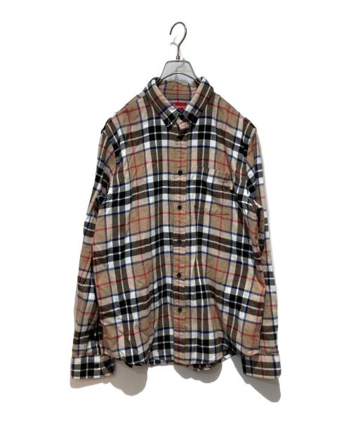 SUPREME（シュプリーム）Supreme (シュプリーム) TARTAN L/S FLANNEL SHIRT ベージュ サイズ:Mの古着・服飾アイテム