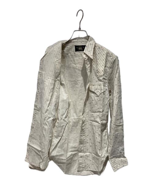 RRL（ダブルアールエル）RRL (ダブルアールエル) ストライプウエスタンシャツ ベージュ サイズ:XSの古着・服飾アイテム