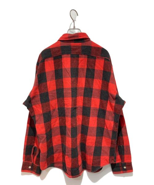 FIVE BROTHER（ファイブブラザー）FIVE BROTHER (ファイブブラザー) バッファローチェックヘビネルシャツ レッド サイズ:Lの古着・服飾アイテム