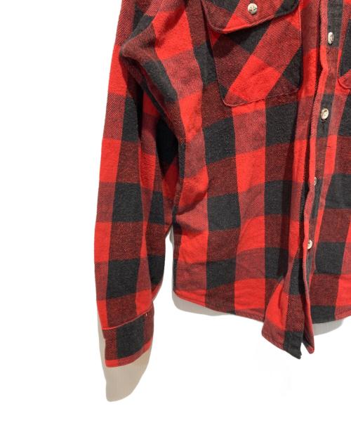 FIVE BROTHER（ファイブブラザー）FIVE BROTHER (ファイブブラザー) バッファローチェックヘビネルシャツ レッド サイズ:Lの古着・服飾アイテム
