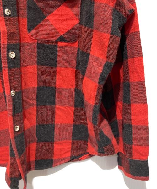 FIVE BROTHER（ファイブブラザー）FIVE BROTHER (ファイブブラザー) バッファローチェックヘビネルシャツ レッド サイズ:Lの古着・服飾アイテム