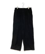 UNIVERSAL PRODUCTS.ユニバーサルプロダクツ）の古着「WOOL FLEECE PANTS」｜ブラック