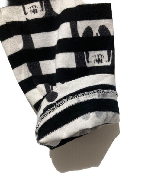 COMME des GARCONS HOMME PLUS（コムデギャルソンオムプリュス）COMME des GARCONS HOMME PLUS (コムデギャルソンオムプリュス) スカルボーダーカットソー ブラック×ホワイト サイズ:Mの古着・服飾アイテム