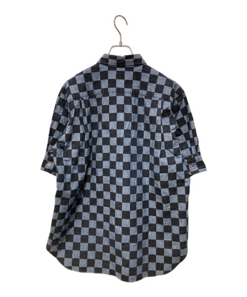 COMME des GARCONS HOMME PLUS（コムデギャルソンオムプリュス）COMME des GARCONS HOMME PLUS (コムデギャルソンオムプリュス) チェックシャツ インディゴ×ブラック サイズ:Mの古着・服飾アイテム