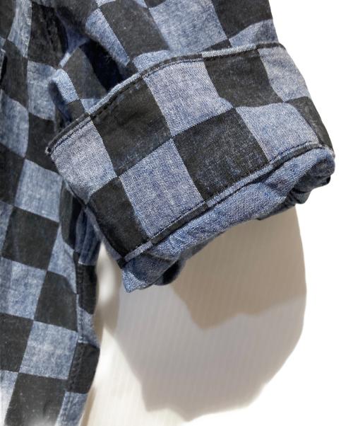 COMME des GARCONS HOMME PLUS（コムデギャルソンオムプリュス）COMME des GARCONS HOMME PLUS (コムデギャルソンオムプリュス) チェックシャツ インディゴ×ブラック サイズ:Mの古着・服飾アイテム