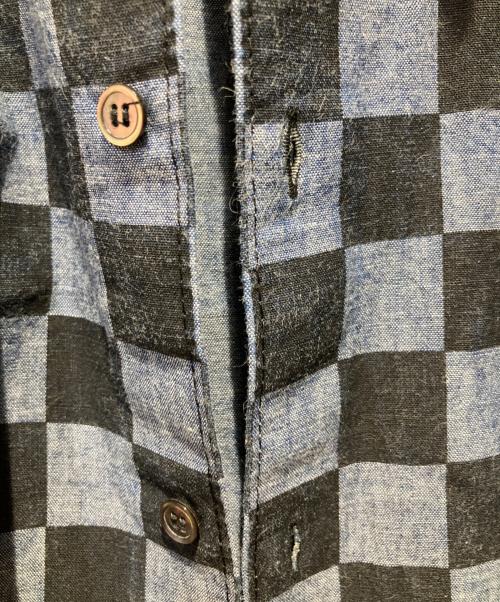 COMME des GARCONS HOMME PLUS（コムデギャルソンオムプリュス）COMME des GARCONS HOMME PLUS (コムデギャルソンオムプリュス) チェックシャツ インディゴ×ブラック サイズ:Mの古着・服飾アイテム