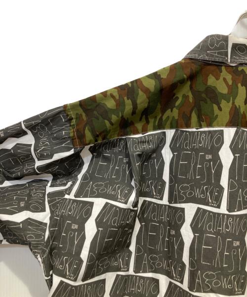 COMME des GARCONS SHIRT（コムデギャルソンシャツ）COMME des GARCONS SHIRT (コムデギャルソンシャツ) 総柄シャツ ブラック×ホワイト サイズ:Mの古着・服飾アイテム