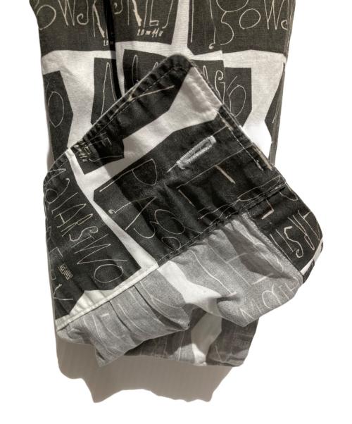 COMME des GARCONS SHIRT（コムデギャルソンシャツ）COMME des GARCONS SHIRT (コムデギャルソンシャツ) 総柄シャツ ブラック×ホワイト サイズ:Mの古着・服飾アイテム