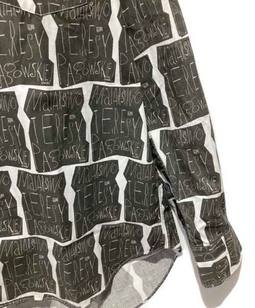 COMME des GARCONS SHIRT（コムデギャルソンシャツ）COMME des GARCONS SHIRT (コムデギャルソンシャツ) 総柄シャツ ブラック×ホワイト サイズ:Mの古着・服飾アイテム