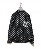 BLACK COMME des GARCONSブラックコムデギャルソン）の古着「チェックポケットドットシャツ」｜ブラック×ホワイト