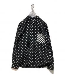 BLACK COMME des GARCONS（ブラックコムデギャルソン）の古着「チェックポケットドットシャツ」｜ブラック×ホワイト