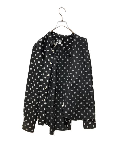 BLACK COMME des GARCONS（ブラックコムデギャルソン）BLACK COMME des GARCONS (ブラックコムデギャルソン) チェックポケットドットシャツ ブラック×ホワイト サイズ:Ｌの古着・服飾アイテム