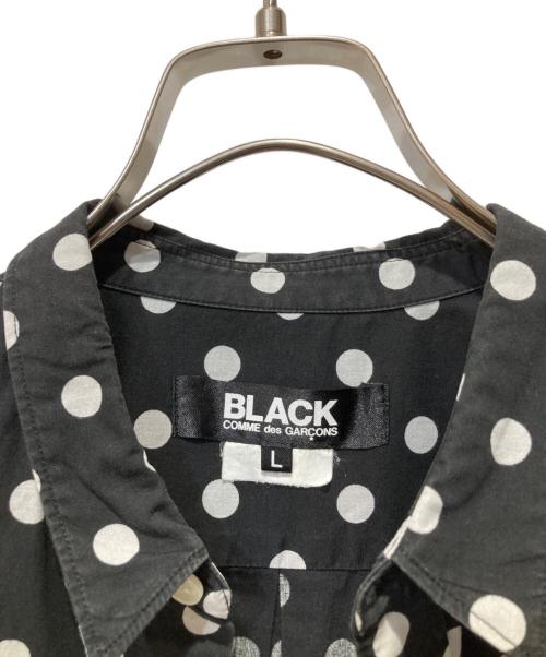 BLACK COMME des GARCONS（ブラックコムデギャルソン）BLACK COMME des GARCONS (ブラックコムデギャルソン) チェックポケットドットシャツ ブラック×ホワイト サイズ:Ｌの古着・服飾アイテム