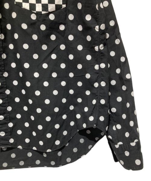 BLACK COMME des GARCONS（ブラックコムデギャルソン）BLACK COMME des GARCONS (ブラックコムデギャルソン) チェックポケットドットシャツ ブラック×ホワイト サイズ:Ｌの古着・服飾アイテム