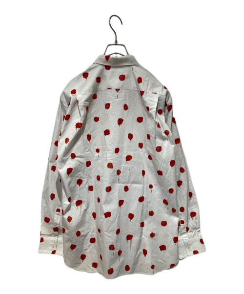 COMME des GARCONS SHIRT（コムデギャルソンシャツ）COMME des GARCONS SHIRT (コムデギャルソンシャツ) ドットシャツ ホワイト×レッド サイズ:Mの古着・服飾アイテム