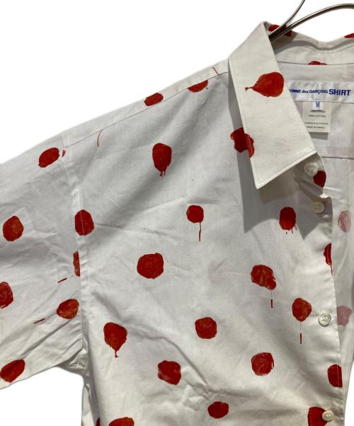 COMME des GARCONS SHIRT（コムデギャルソンシャツ）COMME des GARCONS SHIRT (コムデギャルソンシャツ) ドットシャツ ホワイト×レッド サイズ:Mの古着・服飾アイテム