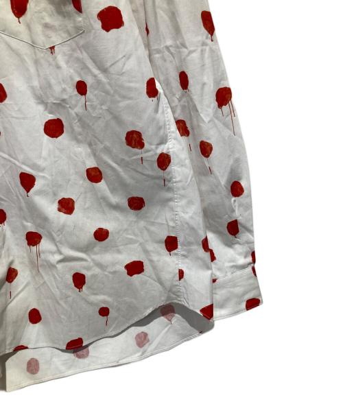 COMME des GARCONS SHIRT（コムデギャルソンシャツ）COMME des GARCONS SHIRT (コムデギャルソンシャツ) ドットシャツ ホワイト×レッド サイズ:Mの古着・服飾アイテム