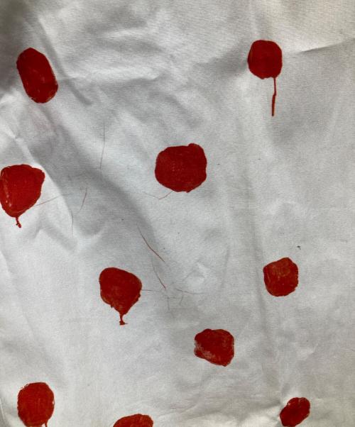 COMME des GARCONS SHIRT（コムデギャルソンシャツ）COMME des GARCONS SHIRT (コムデギャルソンシャツ) ドットシャツ ホワイト×レッド サイズ:Mの古着・服飾アイテム