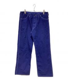 COMME des GARCONS HOMME（コムデギャルソン オム）の古着「後染めステッチワークワイドトラウザー」｜ネイビー