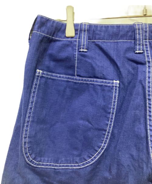 COMME des GARCONS HOMME（コムデギャルソン オム）COMME des GARCONS HOMME (コムデギャルソン オム) 後染めステッチワークワイドトラウザー ネイビー サイズ:Mの古着・服飾アイテム