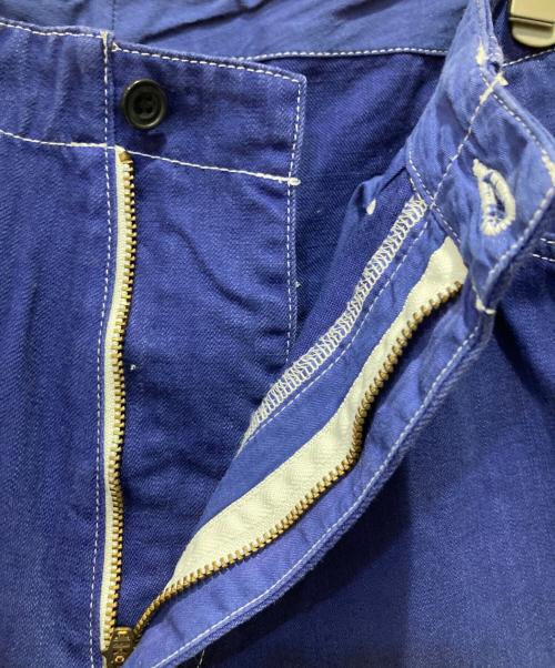 COMME des GARCONS HOMME（コムデギャルソン オム）COMME des GARCONS HOMME (コムデギャルソン オム) 後染めステッチワークワイドトラウザー ネイビー サイズ:Mの古着・服飾アイテム